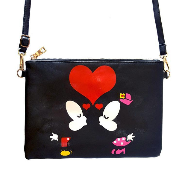 Mickey & Minnie Mouse Kisses Cross Body / Shoulder Bag