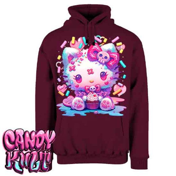 Pastel Purrfection - Mens / Unisex MAROON Fleece Hoodie