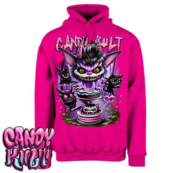 Nekomare Candy Kreeps - Mens / Unisex HOT PINK Fleece Hoodie