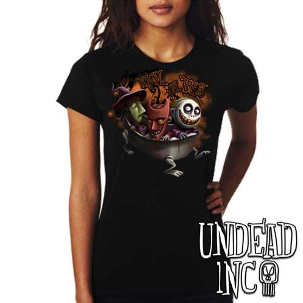 Nightmare Before Christmas Trick or Treat - Ladies T Shirt