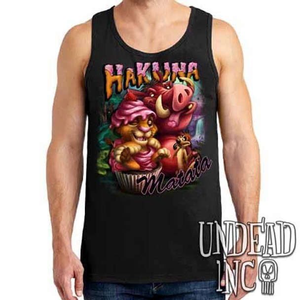 Lion King Cupcake Simba Timon & Pumba - Mens Tank Singlet