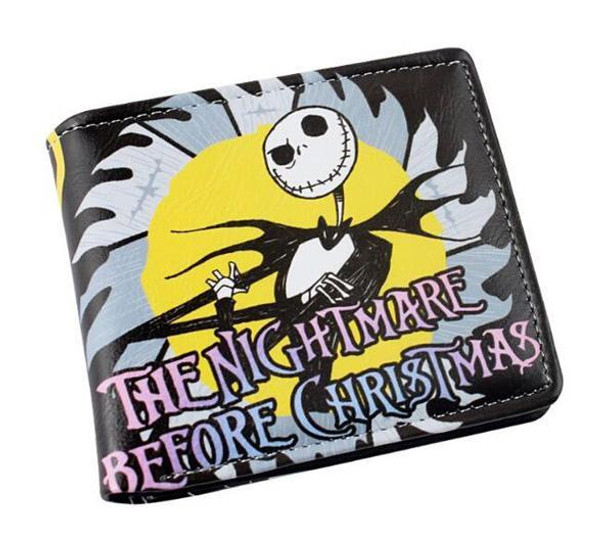 Nightmare Before Christmas Jack Skellington Moonlight Stripe PU Leather Bifold Wallet