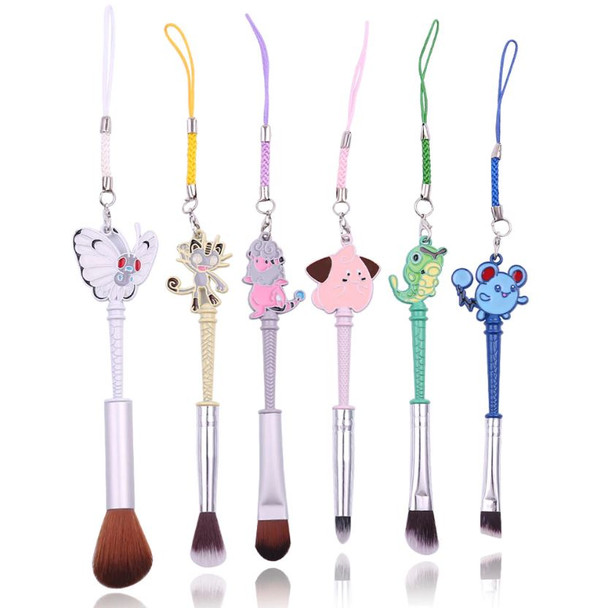 Pokemon Makeup Brush Set With Meowth Clefairy & Butterfree