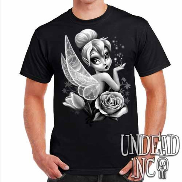 Tinkerbell - Mens T Shirt Black & Grey