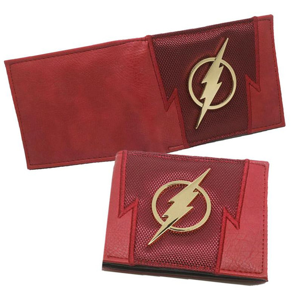 The Flash Metal Logo PU Leather Bifold Wallet