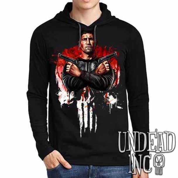 Punisher - Mens Long Sleeve Hooded Shirt