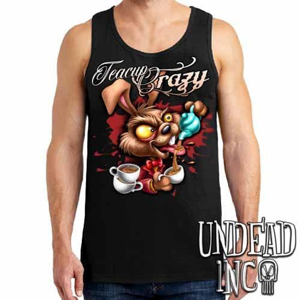 Alice In Wonderland Hare Teacup Crazy - Mens Tank Singlet