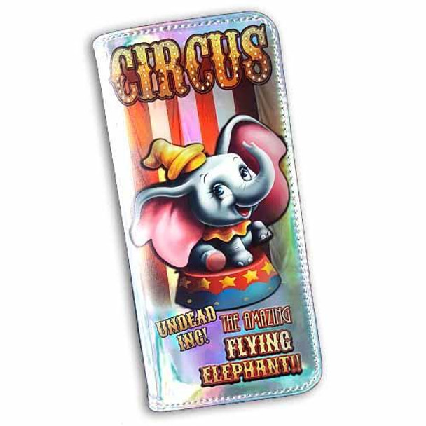 Dumbo Circus Undead Inc Hologram Long Line Wallet Purse