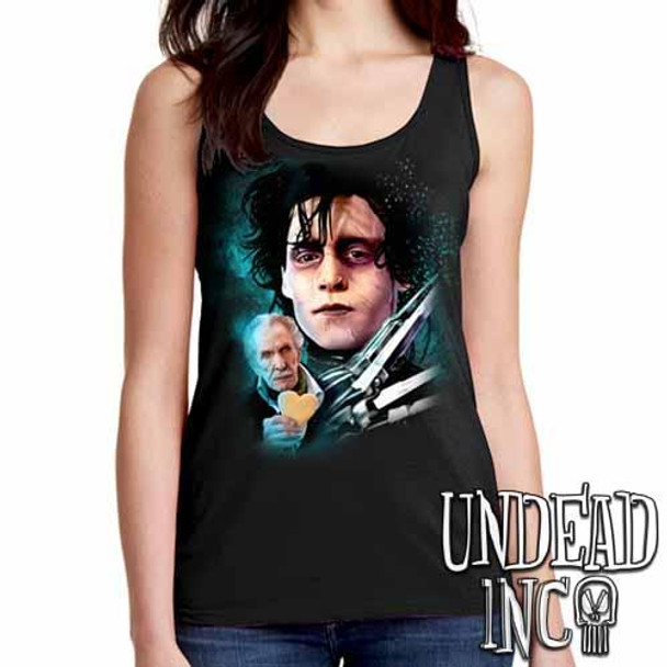 Edward Scissorhands  & Vincent Price  - Ladies Singlet Tank