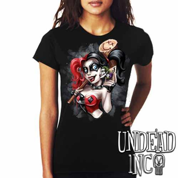 Harley Quinn Joker Kiss - Ladies T Shirt