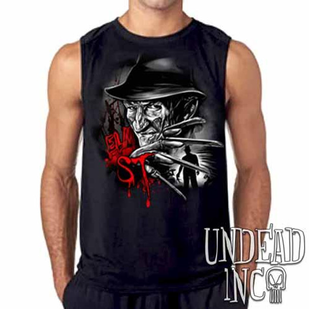 Freddy Krueger Elm ST Black & Grey Mens Sleeveless Shirt