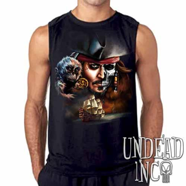 Pirates Of The Caribbean Undead Jack Sparrow Mens Sleeveless Shirt