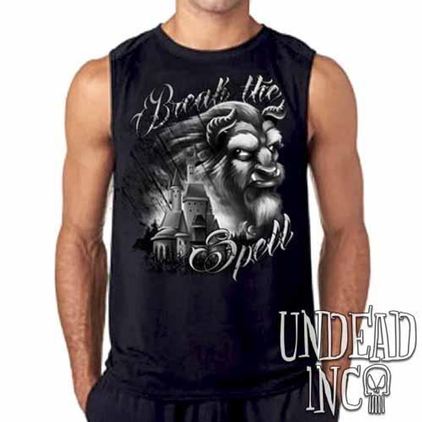 Beauty & the Beast "Break the Spell" Black & Grey Mens Sleeveless Shirt