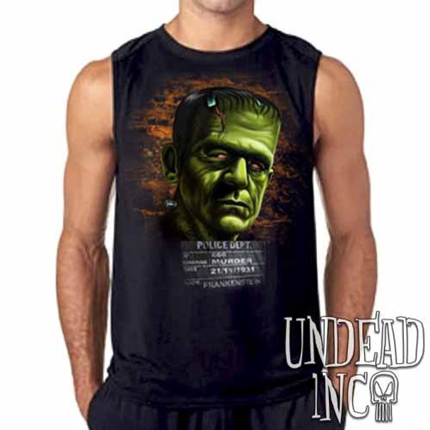 Frankenstein Mugshot Mens Sleeveless Shirt