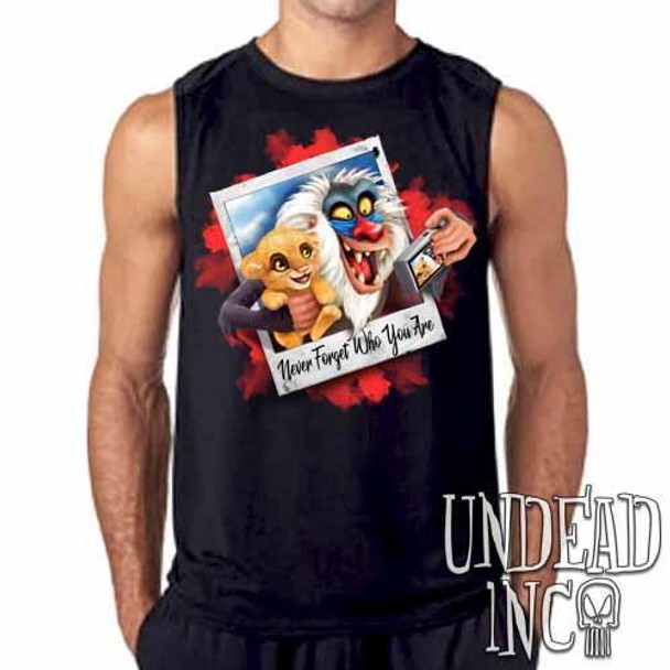 The Lion King Simba and Rafiki Selfie Mens Sleeveless Shirt