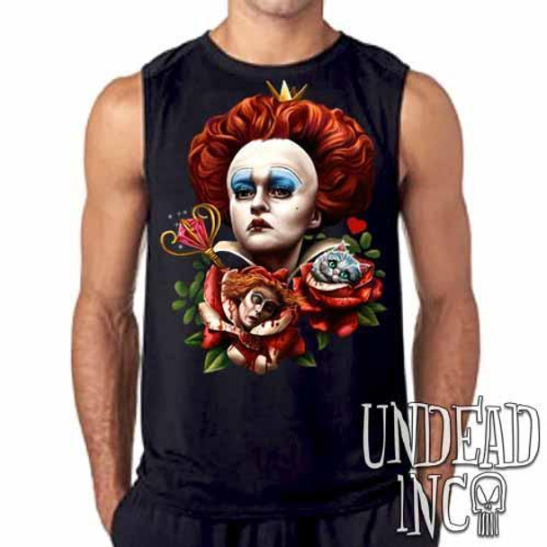Alice In Wonderland Queen Of Hearts Off With Their Heads Mens Sleeveless Shirt