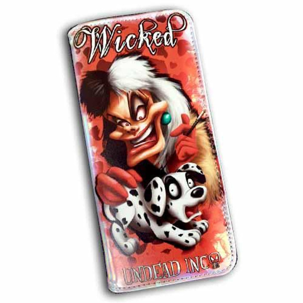 Villains Cruella Undead Inc Hologram Long Line Wallet Purse