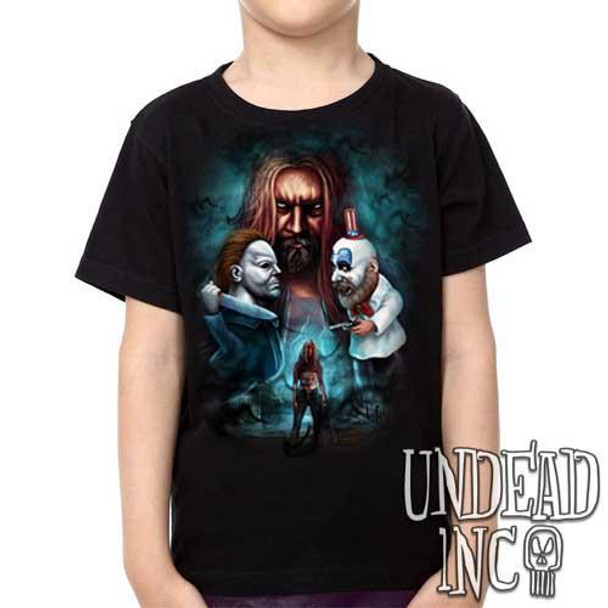 Rob Zombie 31 Captain Spaulding Michael Myers - Kids Unisex Girls and Boys T shirt Clothing
