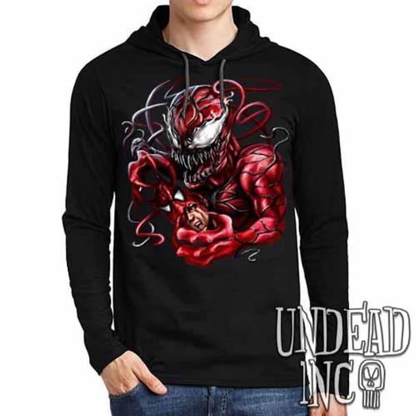 Carnage Spider-man - Mens Long Sleeve Hooded Shirt