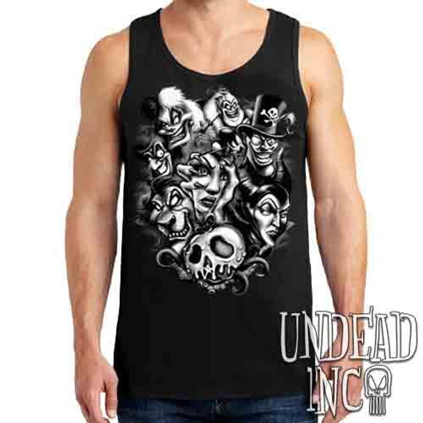 Disney Villains Born To Be Bad Black & Grey - Mens Tank Singlet