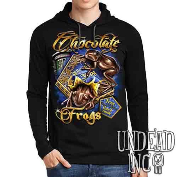 Harry Potter Chocolate Frogs Mens Long Sleeve Hooded Shirt