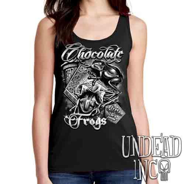 Harry Potter Chocolate Frogs Black & Grey - Ladies Singlet Tank