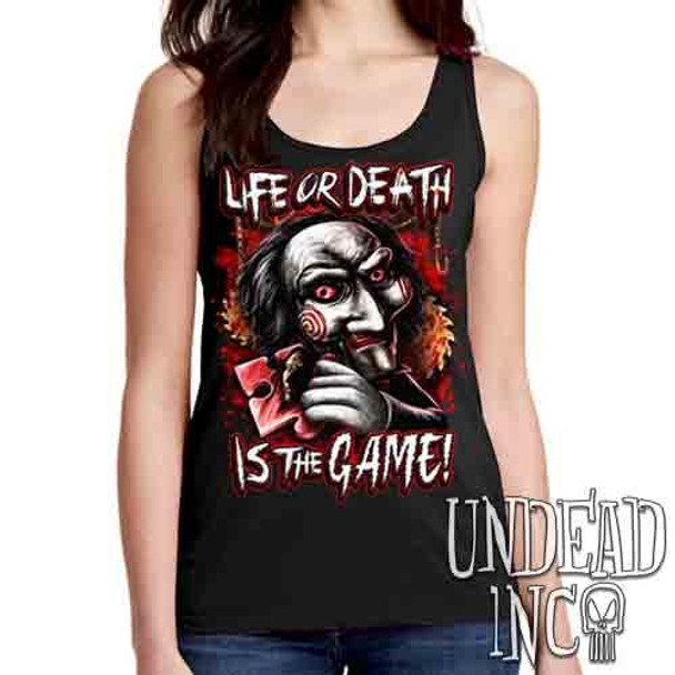 SAW Puppet Life Or Death - Ladies Singlet Tank