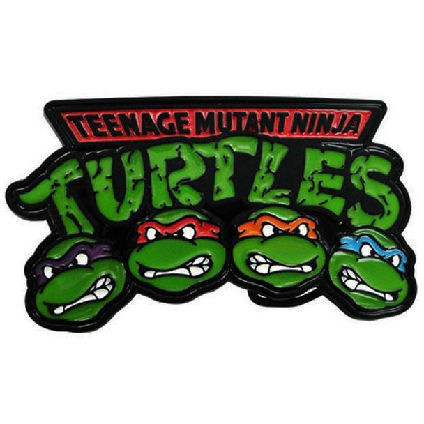 Teenage Mutant Ninja Turtles Heads Logo Belt Buckle