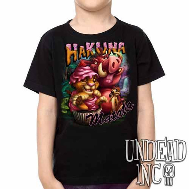 Lion King Cupcake Simba Timon & Pumba -  Kids Unisex Girls and Boys T shirt Clothing
