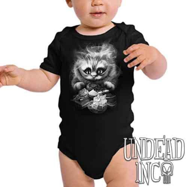 Tim Burton Cheshire Cat Black & Grey - Infant Onesie Romper