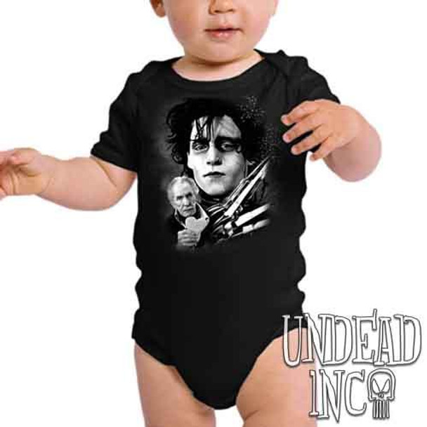 Edward Scissorhands & Vincent Price Black & Grey - Infant Onesie Romper