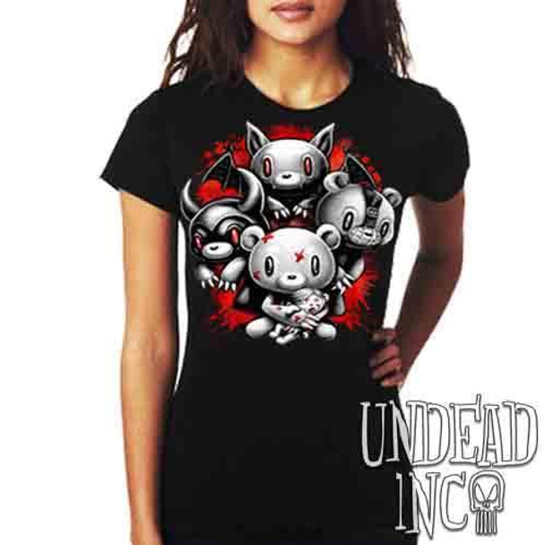 Gloomy Bear Black & Grey - Ladies T Shirt