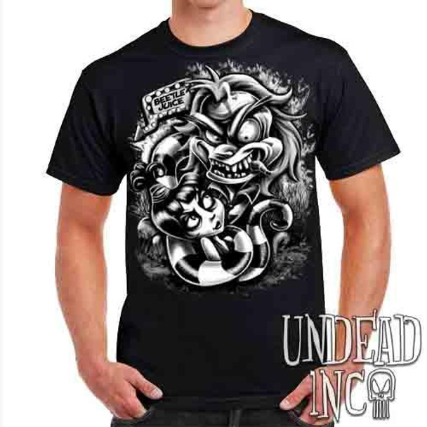 Beetlejuice Graveyard Snake Black & Grey - Mens T Shirt
