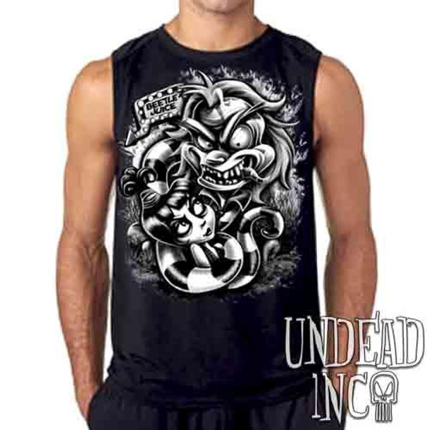 Beetlejuice Graveyard Snake Black & Grey - Mens Sleeveless Shirt