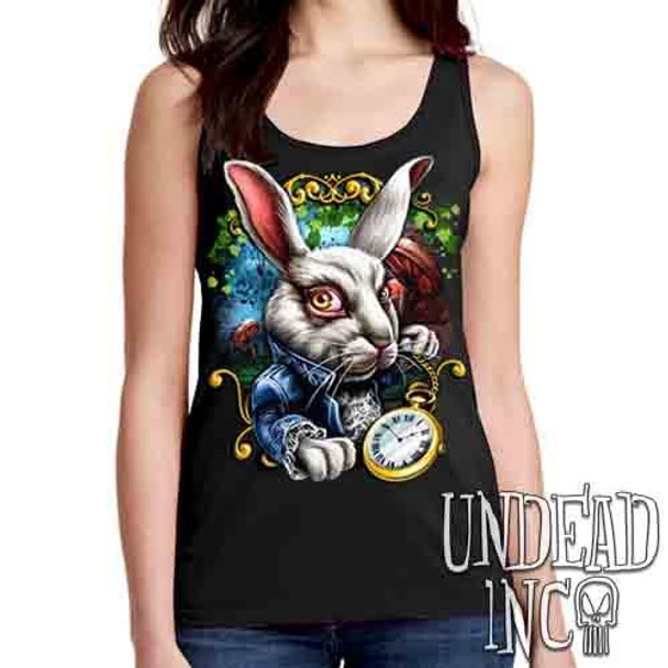 Alice In Wonderland White Rabbit - Ladies Singlet Tank