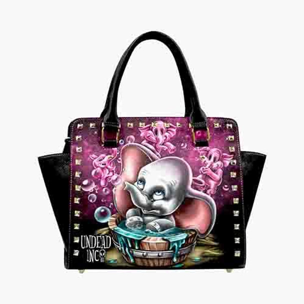 Dumbo Bubble Bath Parade Premium Undead Inc PU Leather Stud Detail Shoulder / Hand Bag