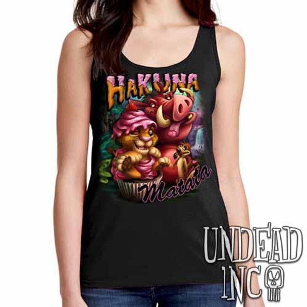 Lion King Cupcake Simba Timon & Pumba - Ladies Singlet Tank