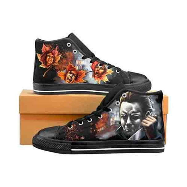 Myers Halloween Screams Men’s Classic High Top Canvas Shoes
