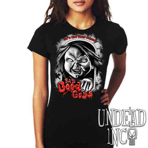 Chucky Bad Guys Black & Grey - Ladies T Shirt