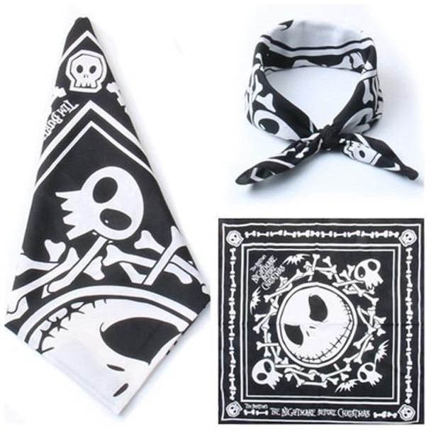 Nightmare Before Christmas Halloween Bones Bandanna Scarf