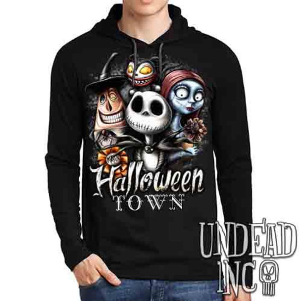 Halloween Town - Mens Long Sleeve Hooded Shirt