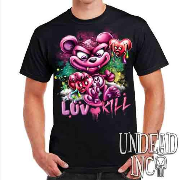 Undead Inc Scare Bear Of Bleeding Hearts - Mens T Shirt