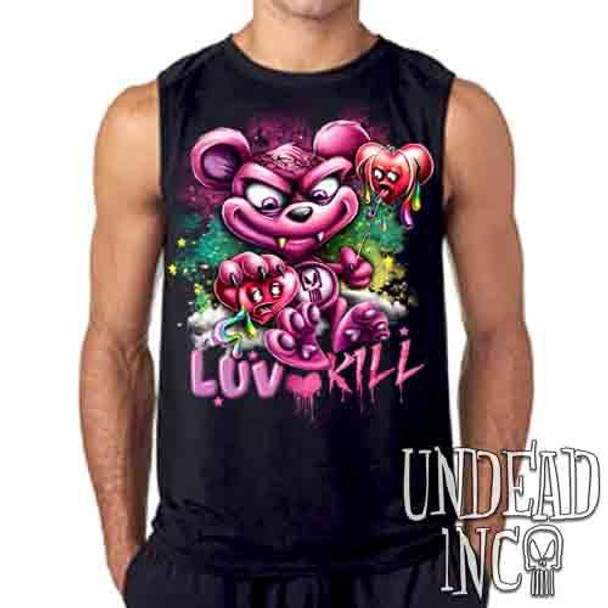 Undead Inc Scare Bear Of Bleeding Hearts - Mens Sleeveless Shirt