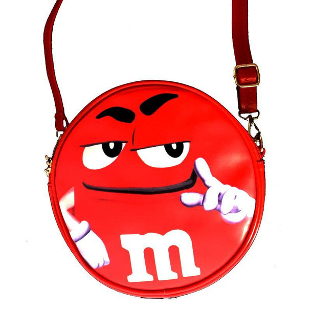 Red M&M's Pu Leather Shoulder / Messenger Bag