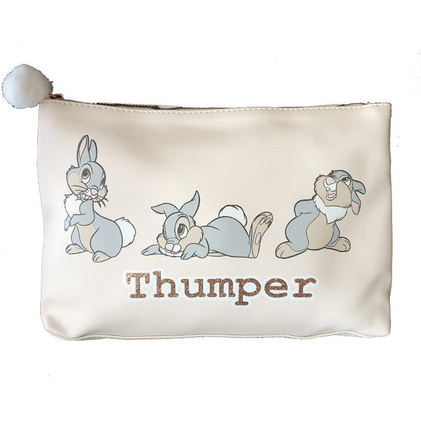 Thumper Glitter Letters LARGE Travel Makeup Cosmetics Bag