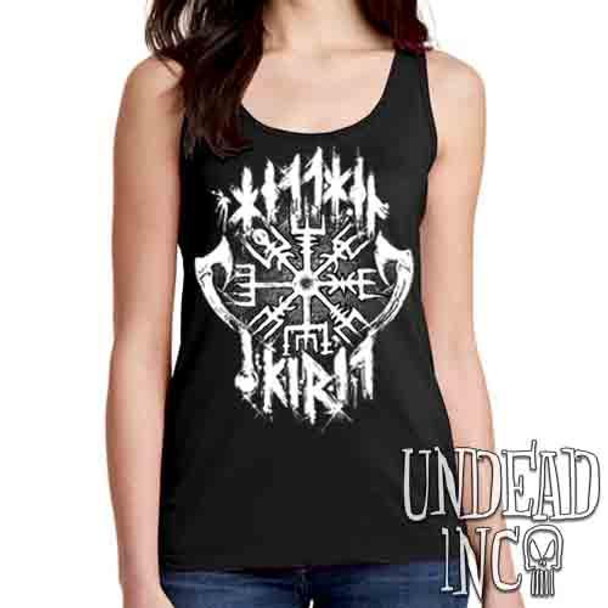 Viking Vegvisir Battle Axe - Ladies Singlet Tank