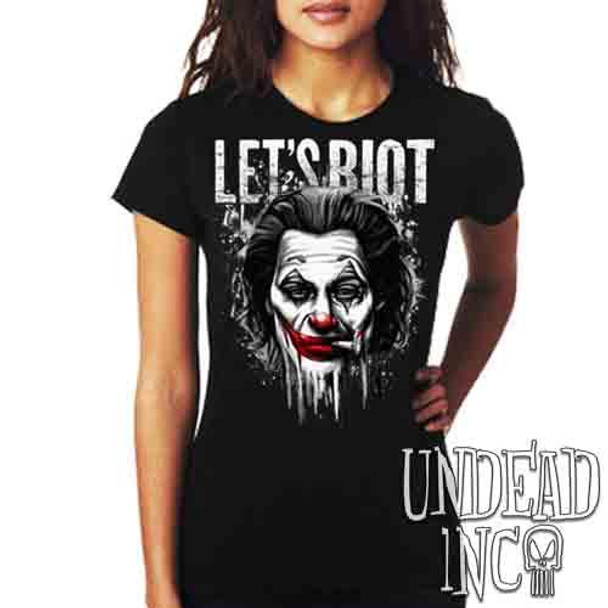 Joker Let's Riot Black & Grey - Ladies T Shirt