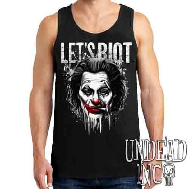 Joker Let's Riot Black & Grey - Mens Tank Singlet