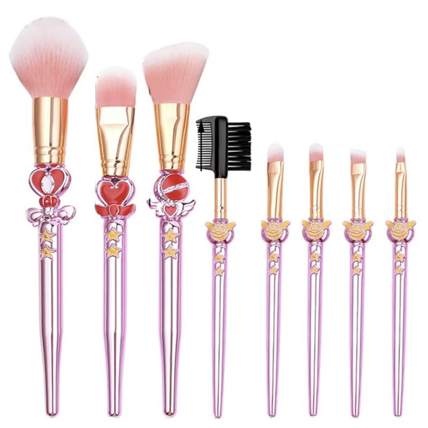 Sailor Moon 8 Piece Pink Makeup Brush Set