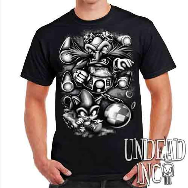 Sonic Boss Level Black & Grey - Mens T Shirt